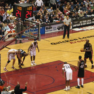 BASKETBALL TIME CLOCK IN CLEVELAND